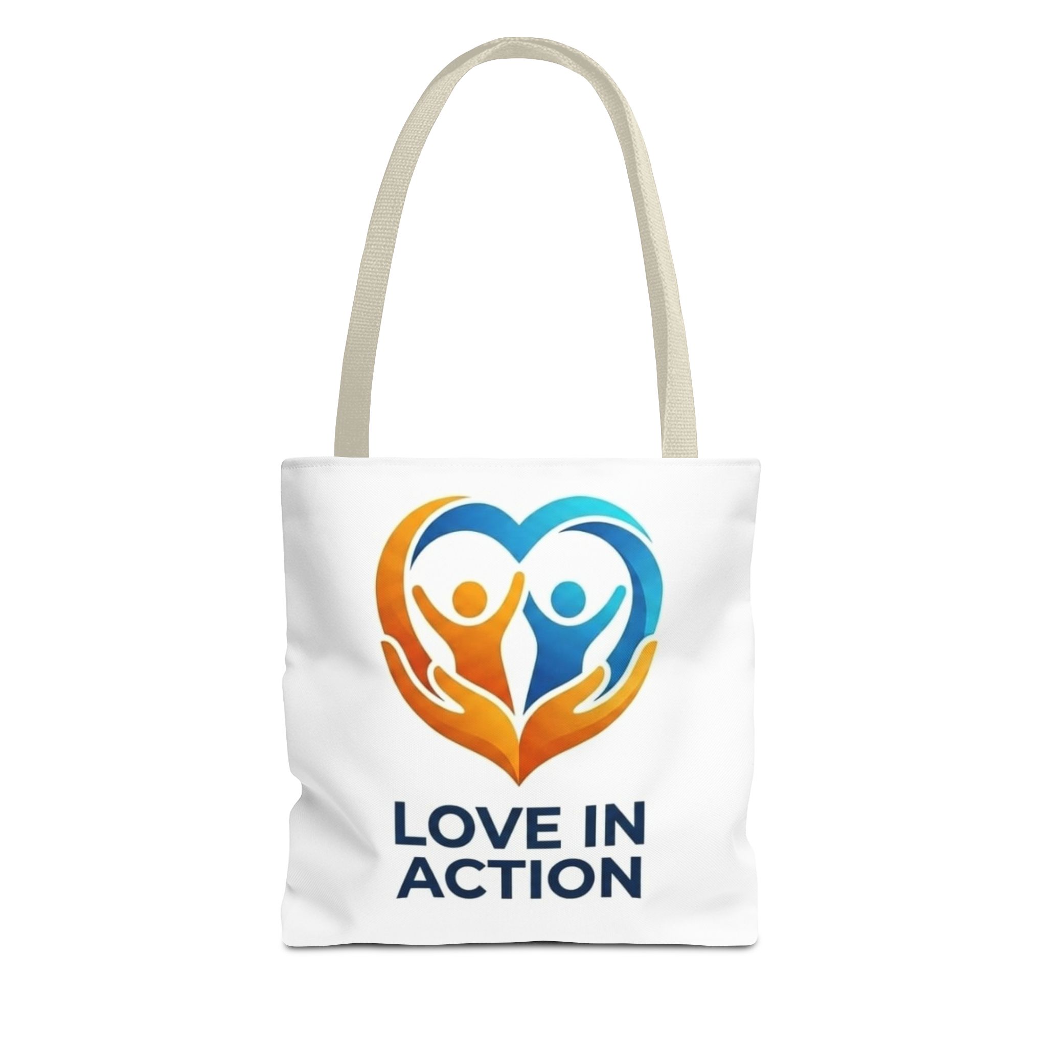 Love in Action Heart Logo Tote Bag – Charity Volunteer Canvas Tote – Image 13
