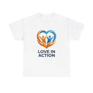 Love In Action T-Shirt — Heart & Helping Hands Volunteer Tee