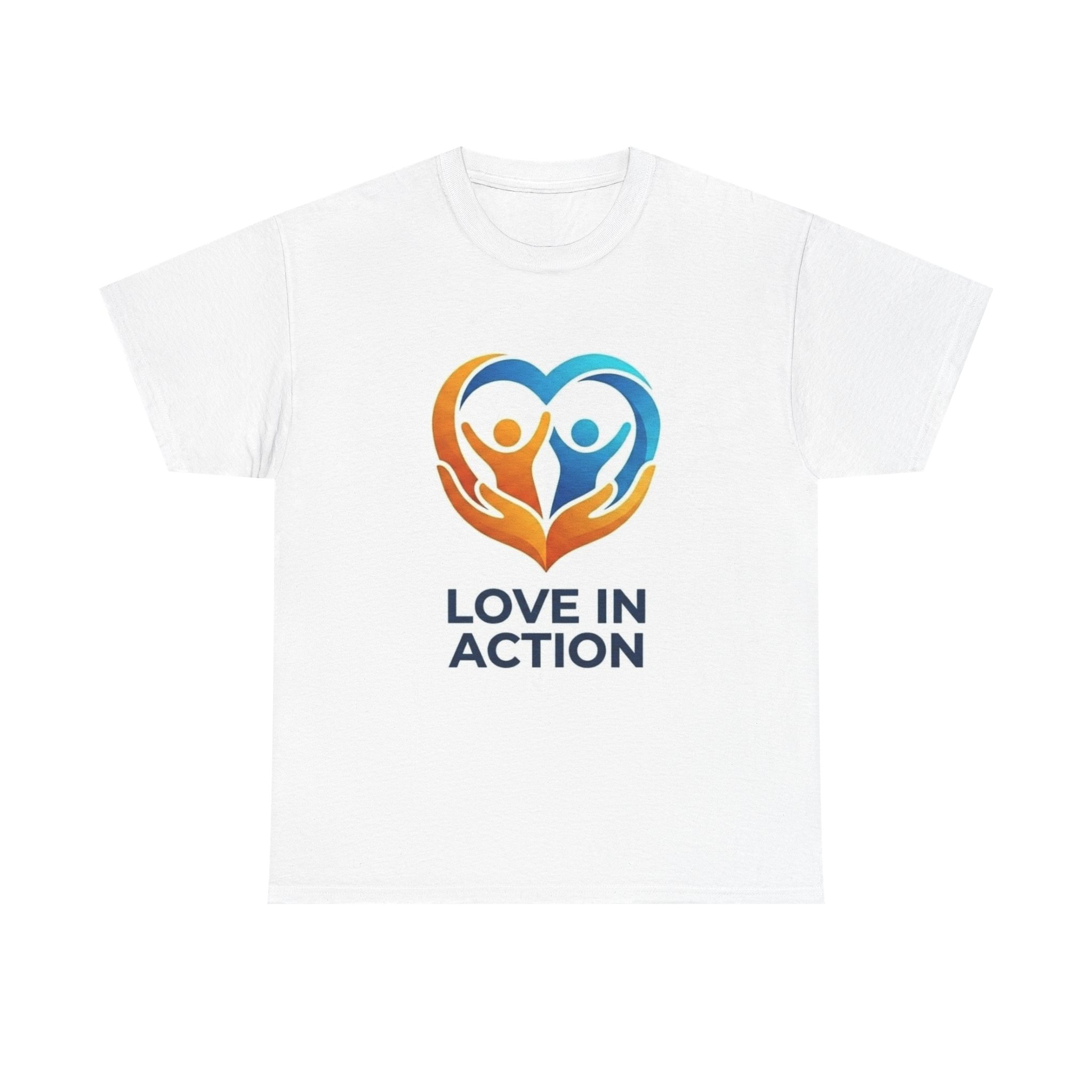 Love In Action T-Shirt — Heart & Helping Hands Volunteer Tee