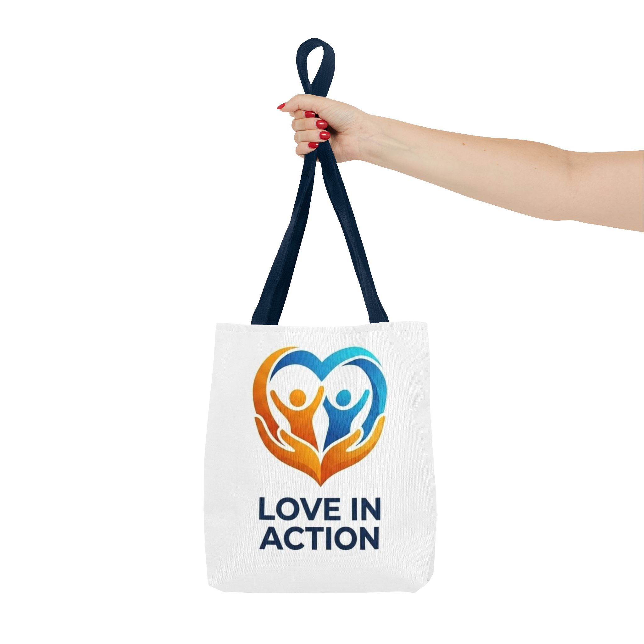 Love in Action Heart Logo Tote Bag – Charity Volunteer Canvas Tote – Image 20