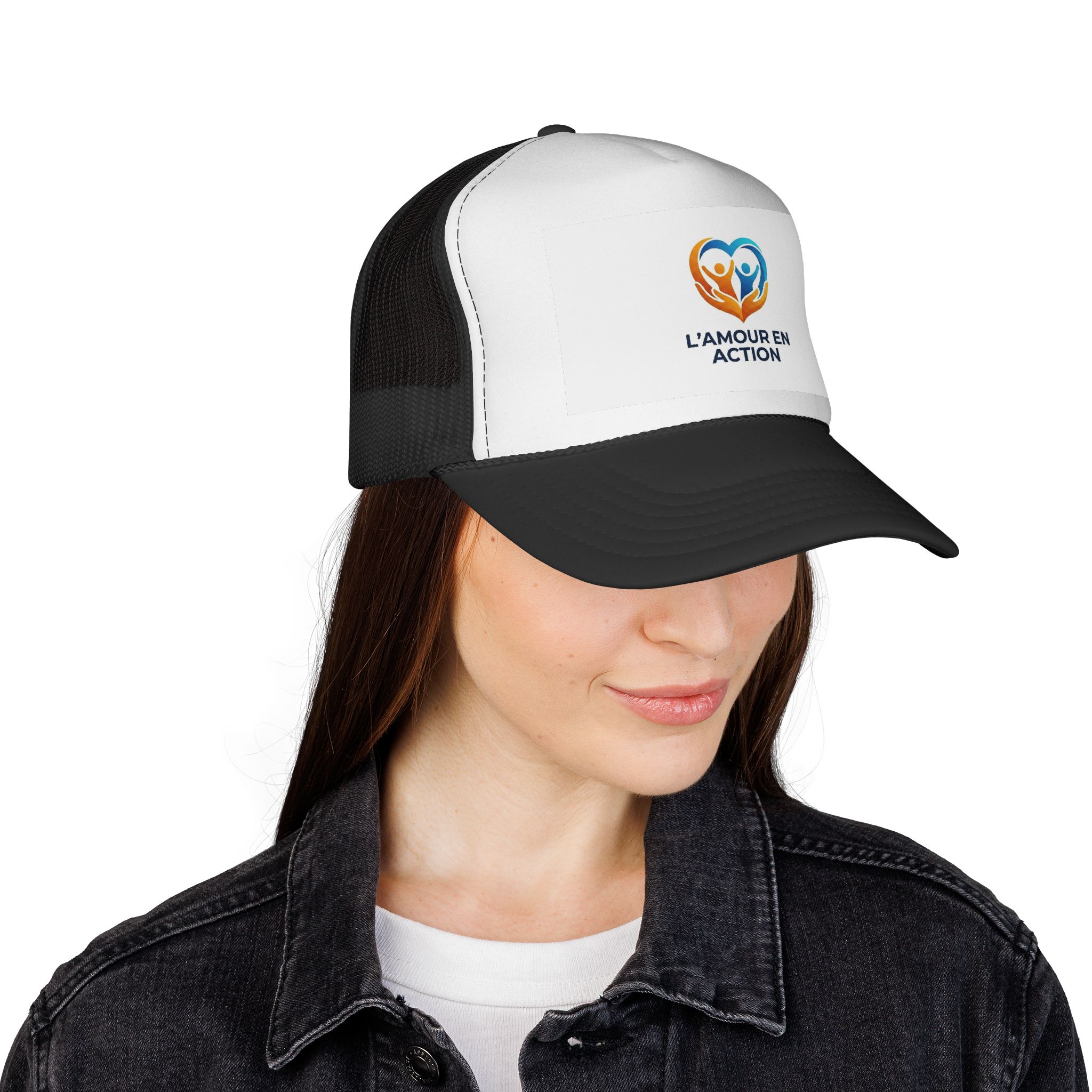 Trucker Cap — L'Amour en Action Heart Logo (Charity/Volunteer Support) – Image 4