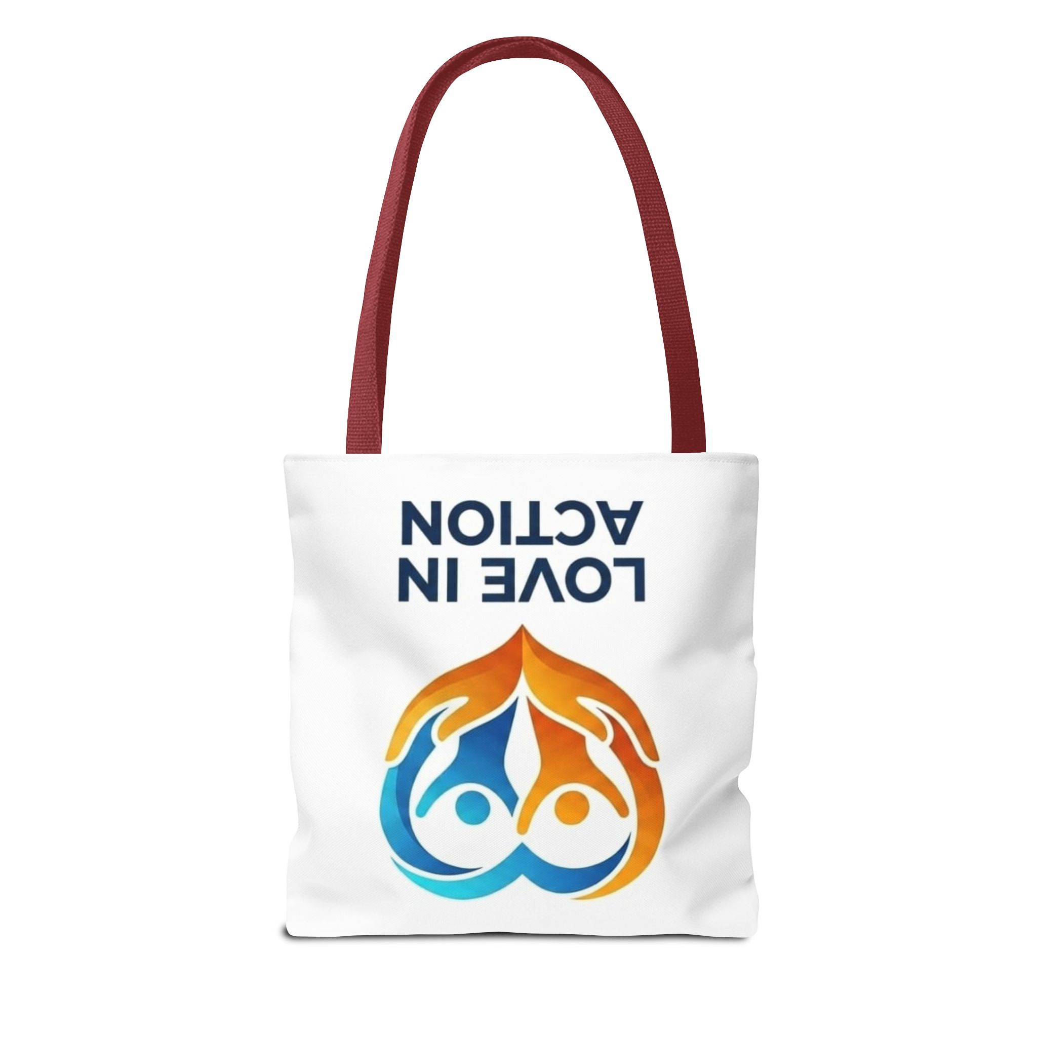 Love in Action Heart Logo Tote Bag – Charity Volunteer Canvas Tote – Image 6