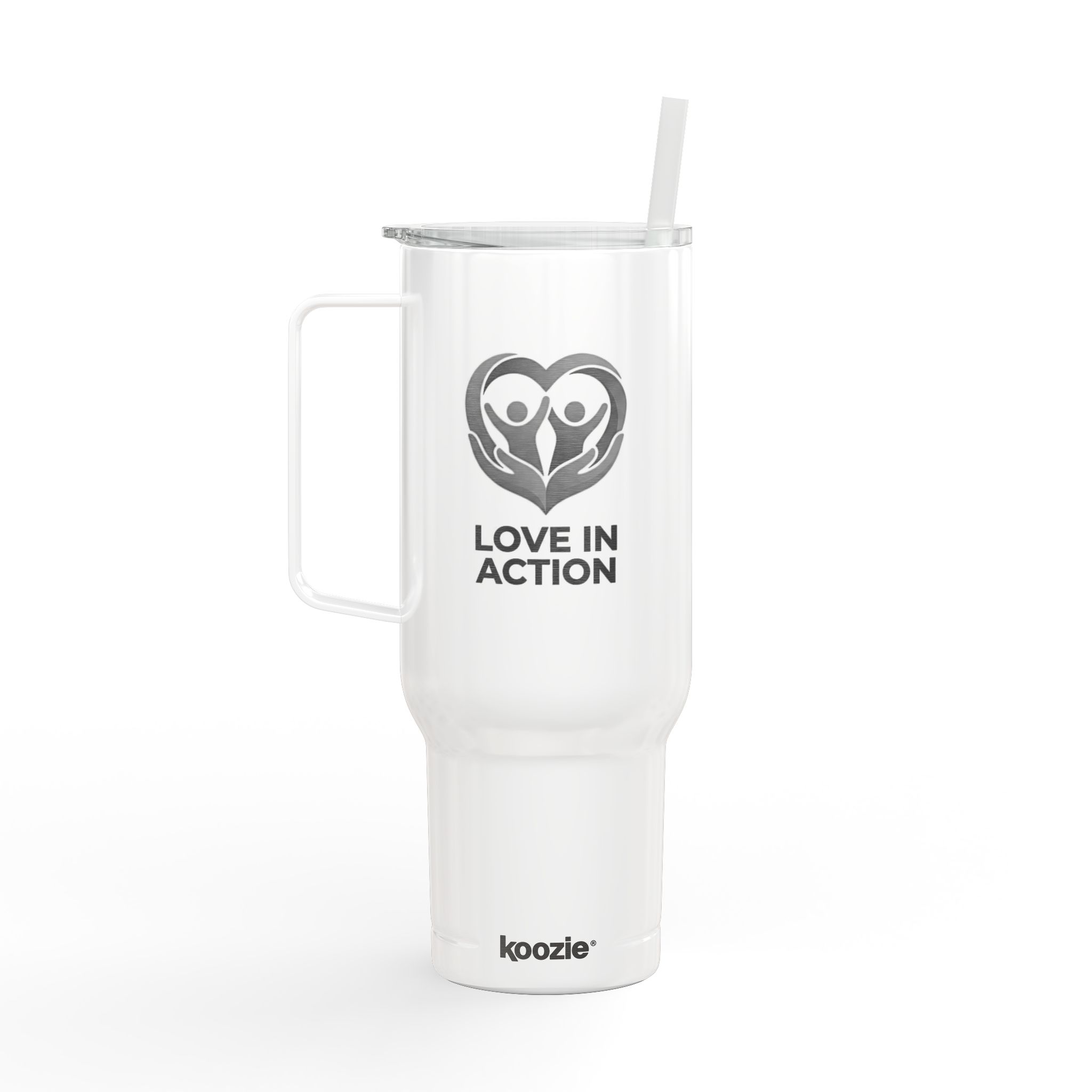 40oz Insulated Tumbler - 'Love in Action' Engraved Travel Cup – Image 2
