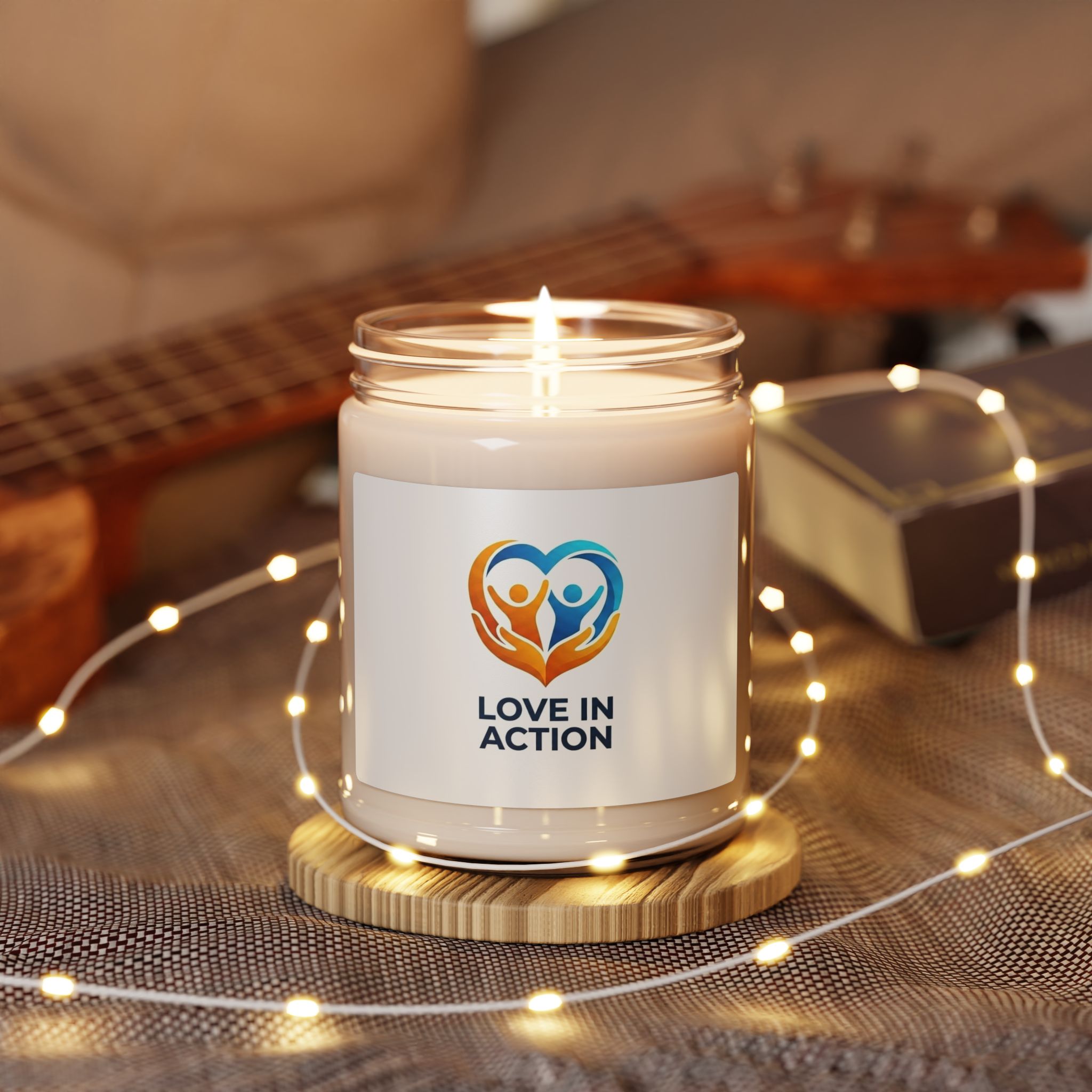 Love in Action Scented Soy Candle — 9oz Inspirational Heart Logo Candle for Gifts & Fundraisers – Image 3