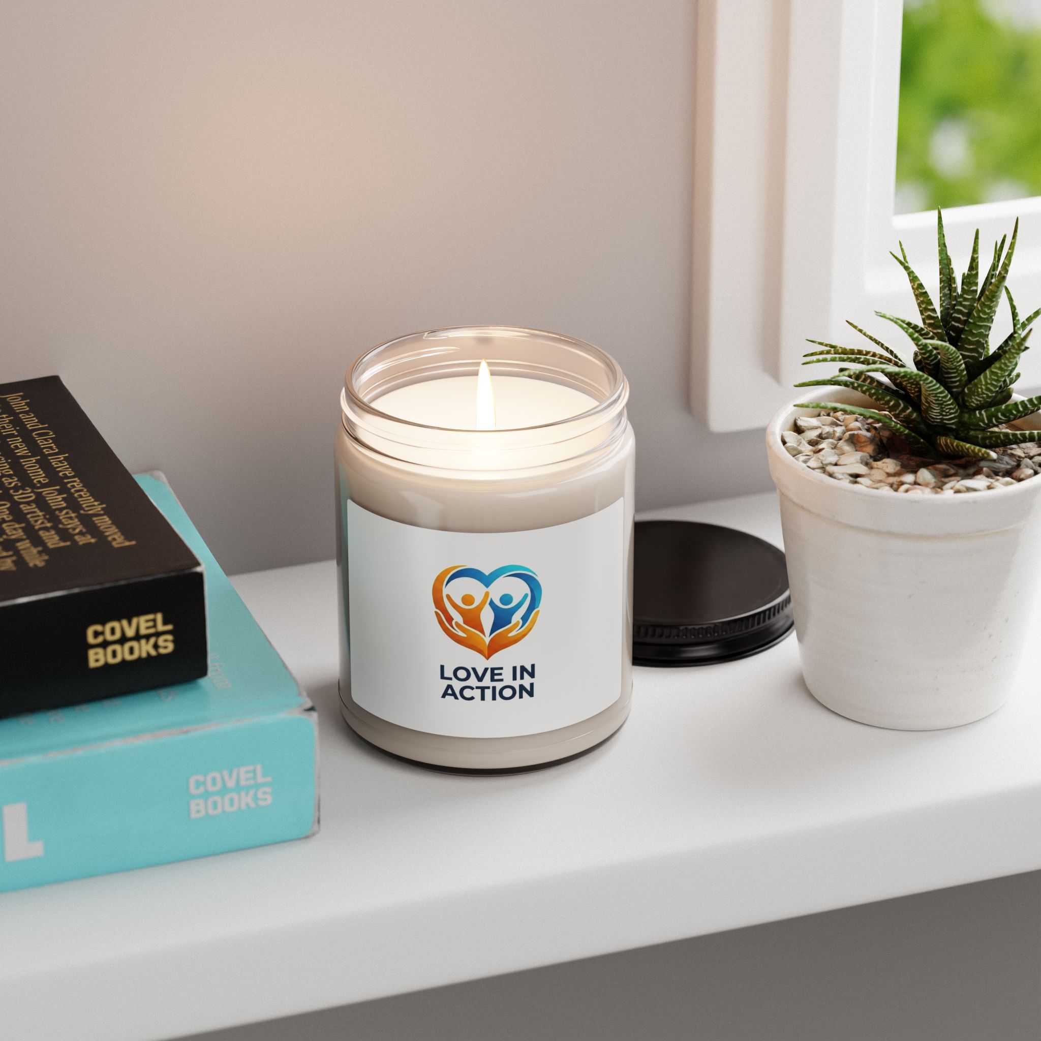Love in Action Scented Soy Candle — 9oz Inspirational Heart Logo Candle for Gifts & Fundraisers – Image 4