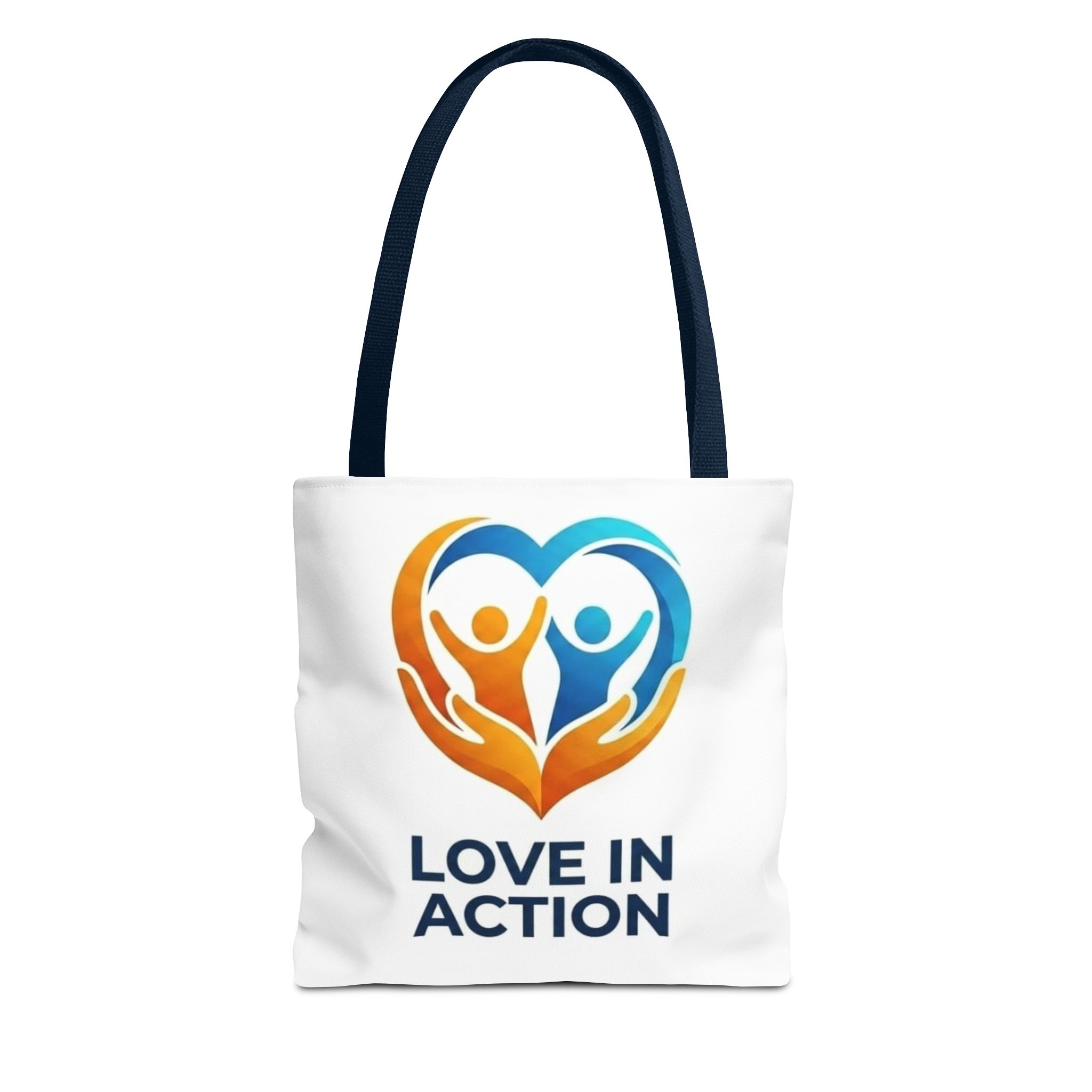 Love in Action Heart Logo Tote Bag – Charity Volunteer Canvas Tote – Image 17
